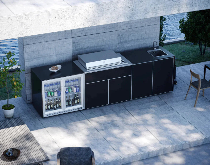 FrescoPro Augusta Outdoor Kitchen With Pro Line 6 Burner BBQ - Dekton Top / Dekton Doors