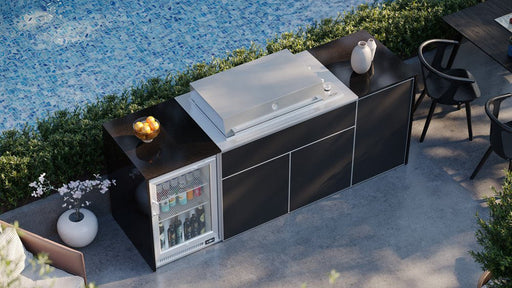 FrescoPro Canberra Outdoor Kitchen with Pro Line 6 Burner Barbeque- Dekton / Dekton Doors
