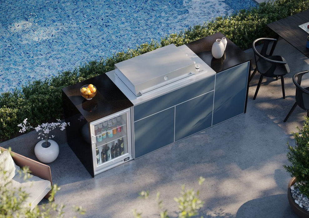 FrescoPro Canberra Outdoor Kitchen with S3000S 5 Burner Barbeque - Dekton/ Dekton Doors