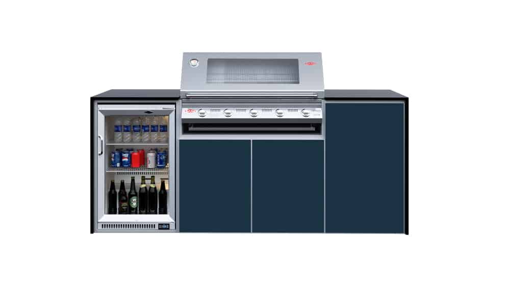 FrescoPro Canberra Outdoor Kitchen with S3000S 5 Burner Barbeque - Dekton/ Dekton Doors