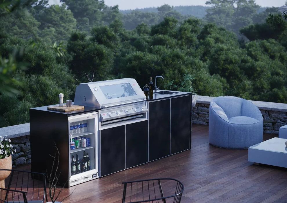 FrescoPro Esperance Outdoor Kitchen With 7000P 5 Burner BBQ- Dekton / Dekton Doors
