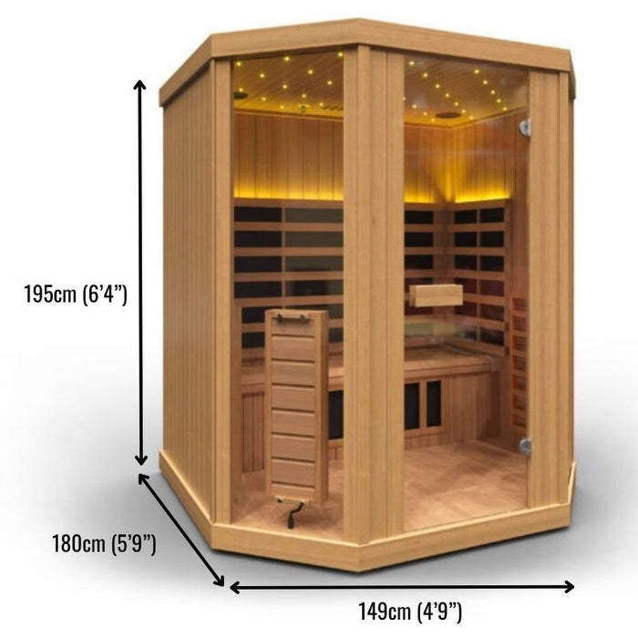 GH Vision T3 3-Person Low EMF Full Spectrum Infrared Sauna