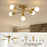 Golden Starburst Branch Chandelier – 5‑Light E27 Ceiling Light