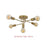 Golden Starburst Branch Chandelier – 5‑Light E27 Ceiling Light