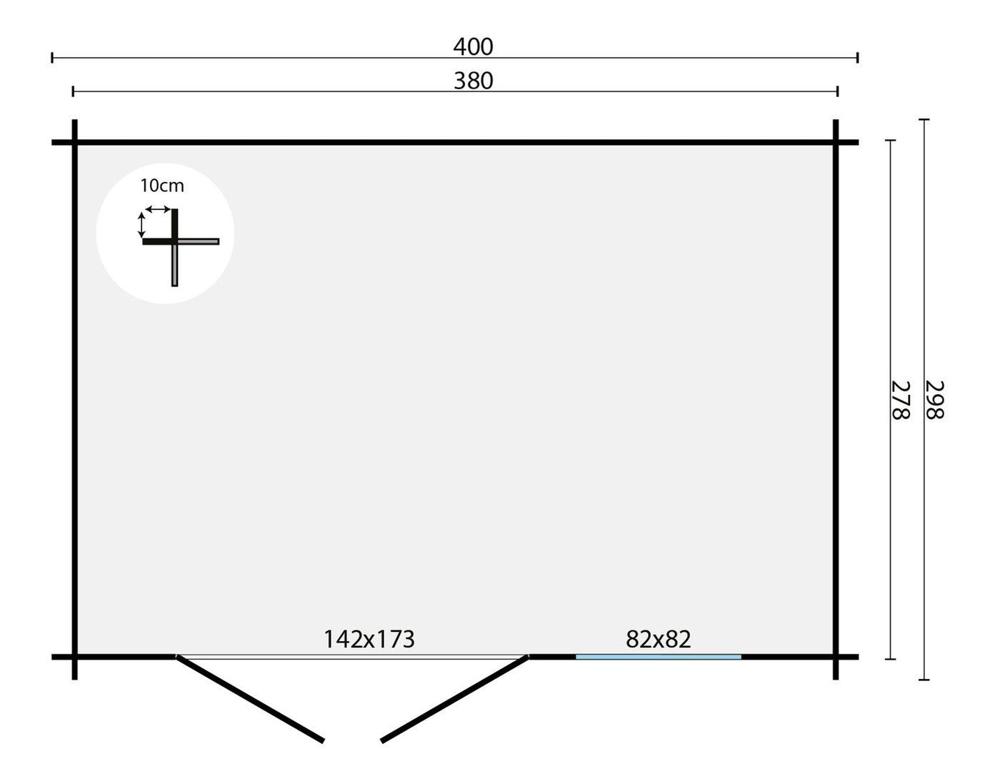 Gorliz Combo Shed floor plan