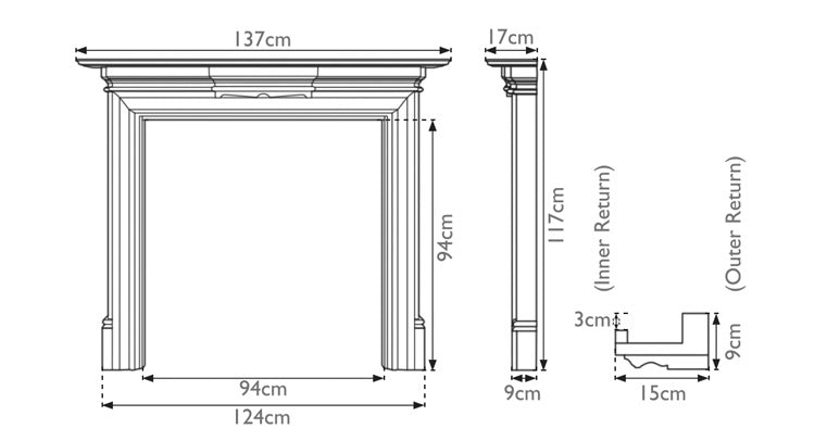 Grand Wooden Fireplace Surround | Carron
