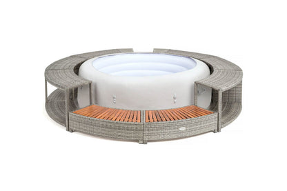 Lay-Z-Spa grey rattan hot tub surround 200cm