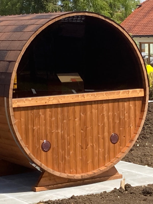 Mini wooden barrel sauna – Electric heater – for 2-4 people – Thermowood