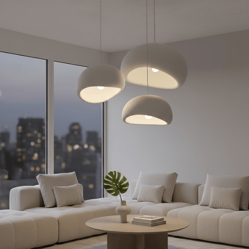HaloStone Textured Pendant – Soft Ambient LED Lighting (1 Piece)