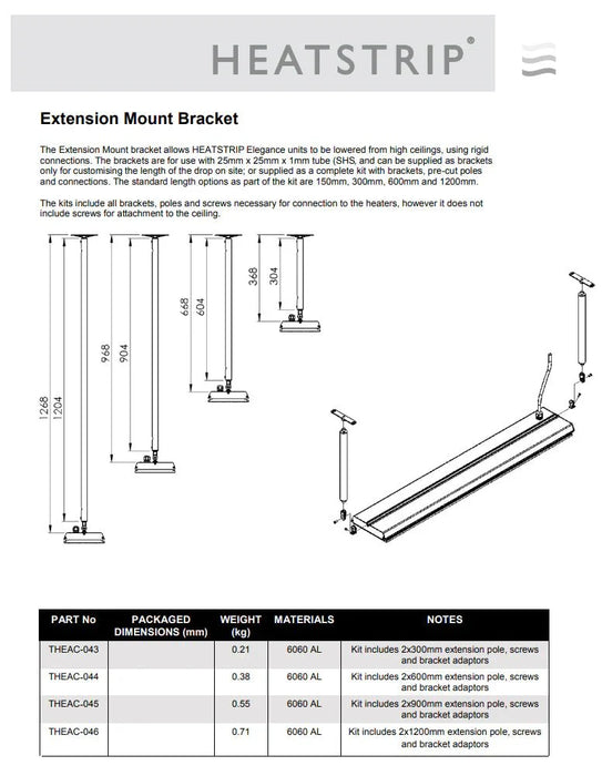 Heatstrip Elegance Energy Efficient Patio Heater 3200W w/ Remote
