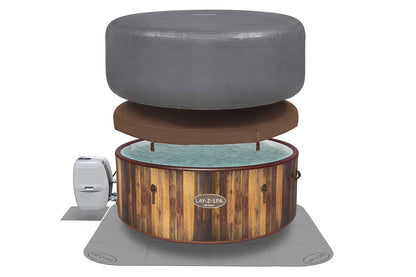 Lay-Z-Spa Helsinki energy saving bundle with cover and ground mat