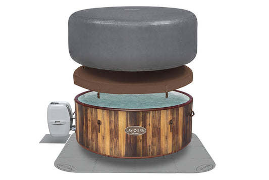Lay-Z-Spa Helsinki energy saving bundle with cover and ground mat