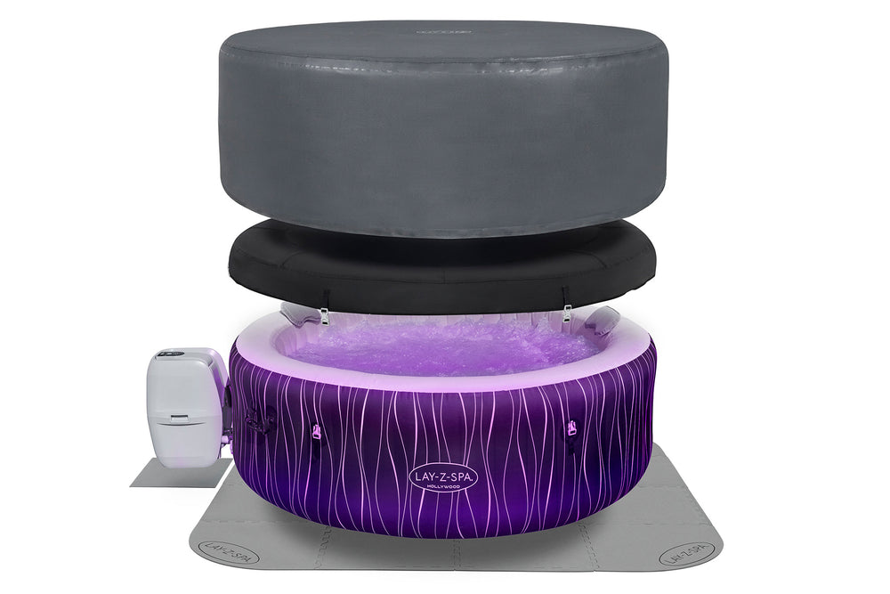 lay-Z-Spa Hollywood AirJet Energy Saving Bundle with cover