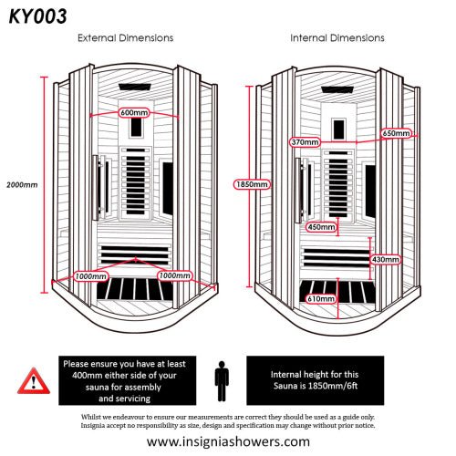 Full Spectrum Infrared Home Sauna - 1m x 1m