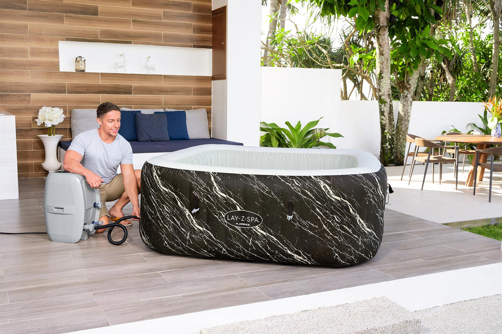 Ryny Florence AirJet easy setup hot tub with lights and pillows