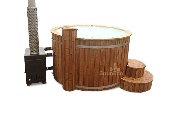 Barrel Saunas – Luxurious Wooden Jacuzzi (2m) for 6 | Bubble Jets, LED Lighting & Wood-Fired Furnace