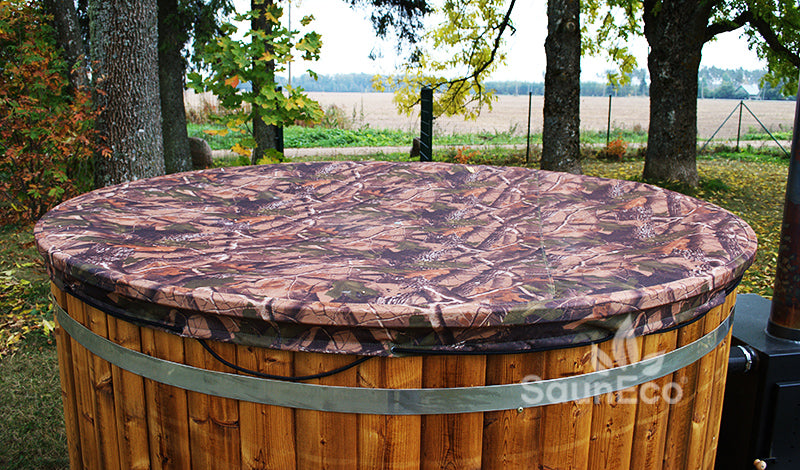 Log Burning Hot Tub + Thermally Modified Wood + External heater + Fibreglass Lining + for 6 people + 2 Meter (6.56ft)