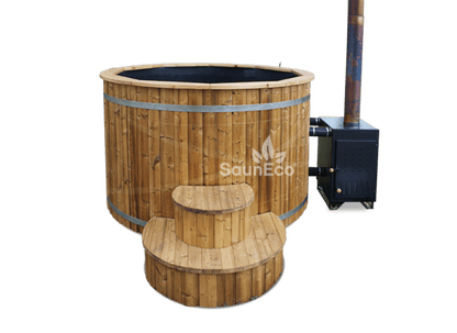 Barrel Saunas Thermo Spruce Wood Hot Tub 2m outdoor wood-fired spa with external furnace