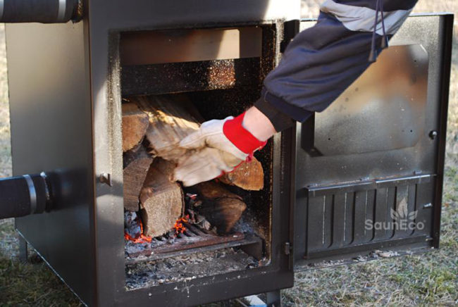 External Marine Aluminium Wood-fired Hot Tub Stove (50kW)