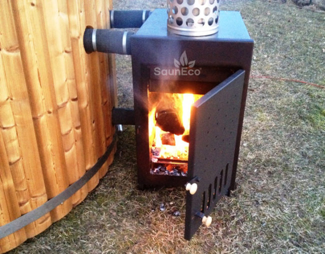 External Marine Aluminium Wood-fired Hot Tub Stove (50kW)