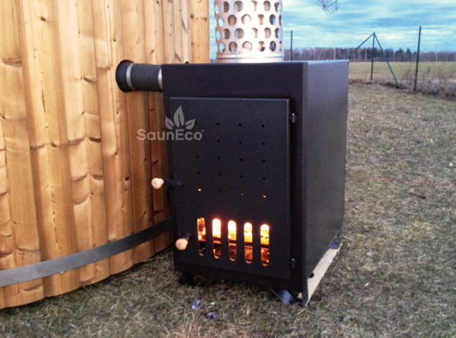50 kW External Wood-fired Hot Tub Stove (Stainless Steel)