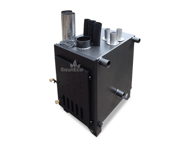 50 kW External Wood-fired Hot Tub Stove (Stainless Steel)