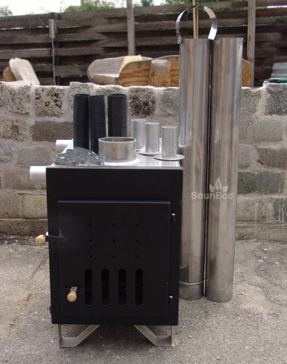 40 kW External Woodburning Hot Tub Stove (Marine Aluminium)
