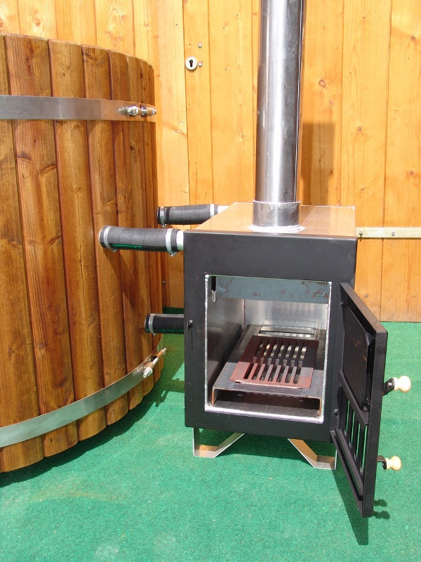 40 kW External Woodburning Hot Tub Stove (Marine Aluminium)