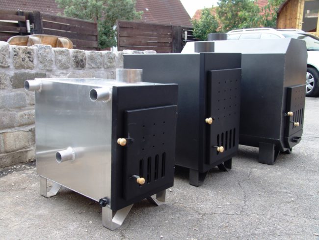 40 kW External Woodburning Hot Tub Stove (Marine Aluminium)