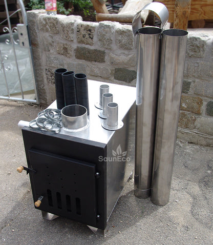 40 kW External Woodburning Hot Tub Stove (Marine Aluminium)