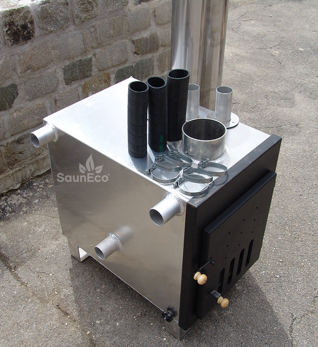 40 kW External Woodburning Hot Tub Stove (Marine Aluminium)
