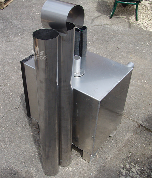 40 kW External Woodburning Hot Tub Stove (Marine Aluminium)