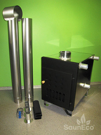 40 kW External Woodburning Hot Tub Stove (Marine Aluminium)