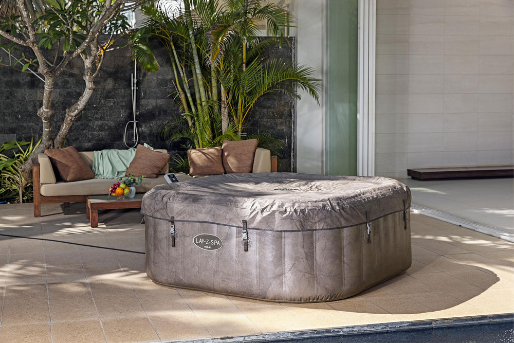 lay-Z-Spa Rome AirJet hot tub with built-in pump and insulating cover