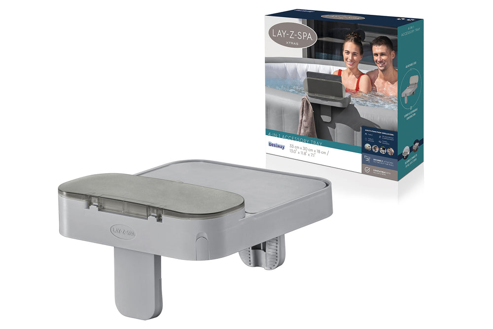 Lay-Z-Spa hot tub accessory table with drinks and phone holder