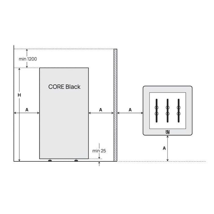HUUM CORE Black Electric Sauna Heater