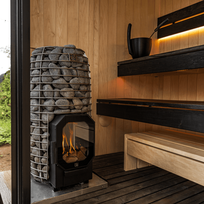 HUUM HIVE Flow Wood Burning Sauna Heater with Large Stone Capacity