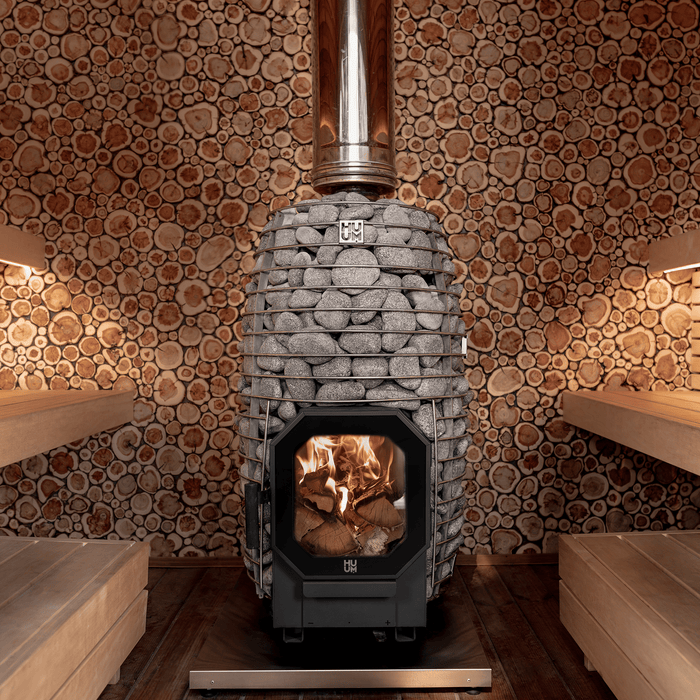 HUUM HIVE Flow Wood Burning Sauna Heater with Large Stone Capacity