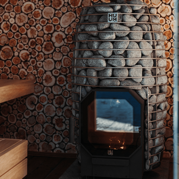 HUUM HIVE Flow Wood Burning Sauna Heater with Large Stone Capacity