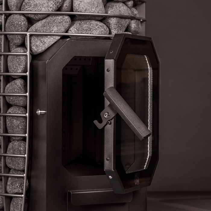 HUUM HIVE Flow Wood Burning Sauna Heater with Large Stone Capacity