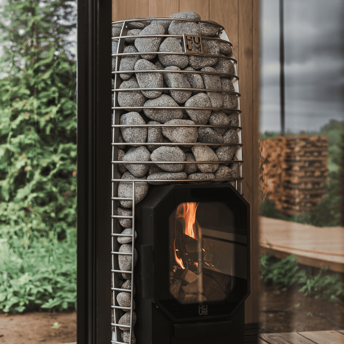 HUUM HIVE Flow Wood Burning Sauna Heater with Large Stone Capacity