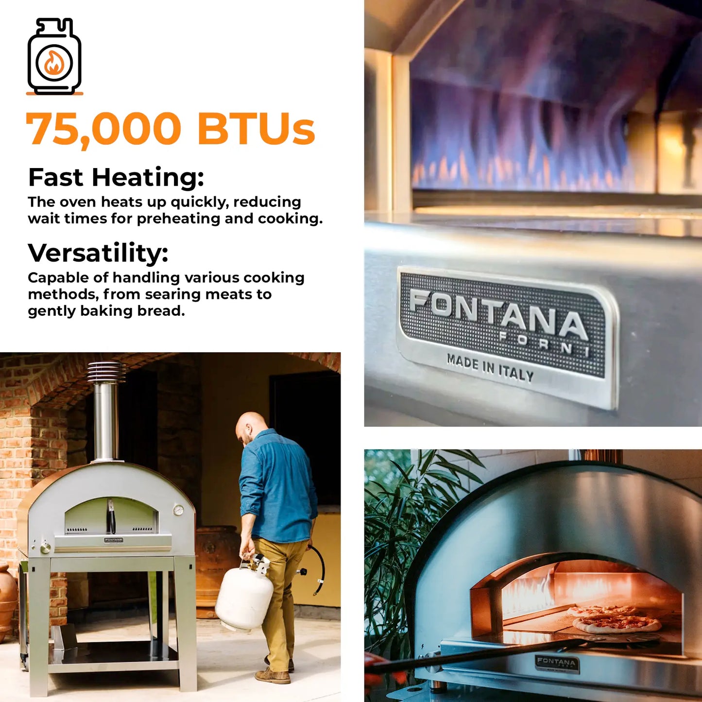 Fontana Roma Hybrid Gas & Wood-Fired Pizza Oven