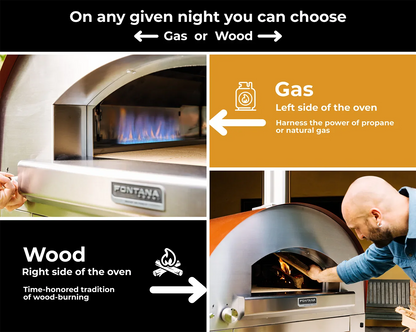Fontana Napoli Hybrid Gas & Wood-Fired Pizza Oven