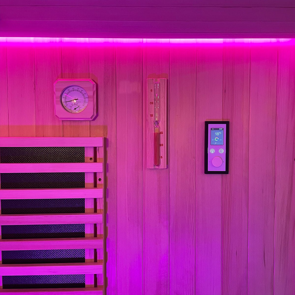Hybrid Outdoor 2-Person Sauna - Infrared & Traditional Heater