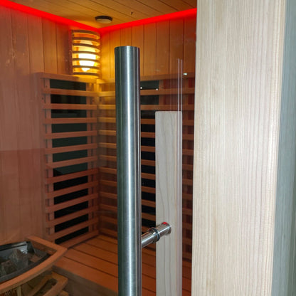 Hybrid Outdoor 2-Person Sauna - Infrared & Traditional Heater