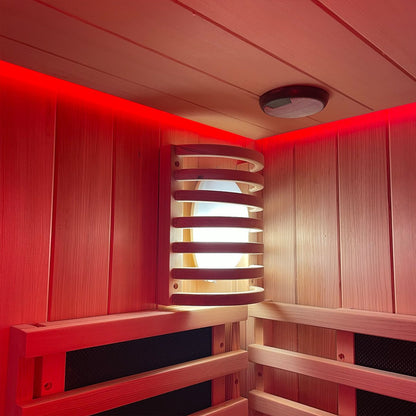 Hybrid Outdoor 2-Person Sauna - Infrared & Traditional Heater