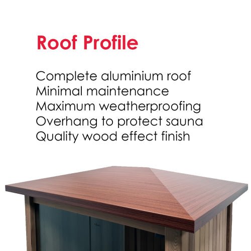 Hybrid Outdoor 2-Person Sauna - Infrared & Traditional Heater