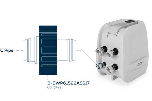 Lay-Z-Spa HydroJet small coupling replacement part close-up
