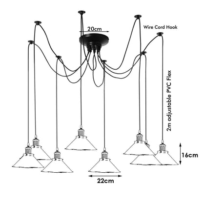 Industrial Spider Pendant Light 8-Way E27~3525