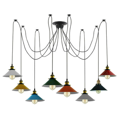 Industrial Spider Pendant Light 8-Way E27~3525